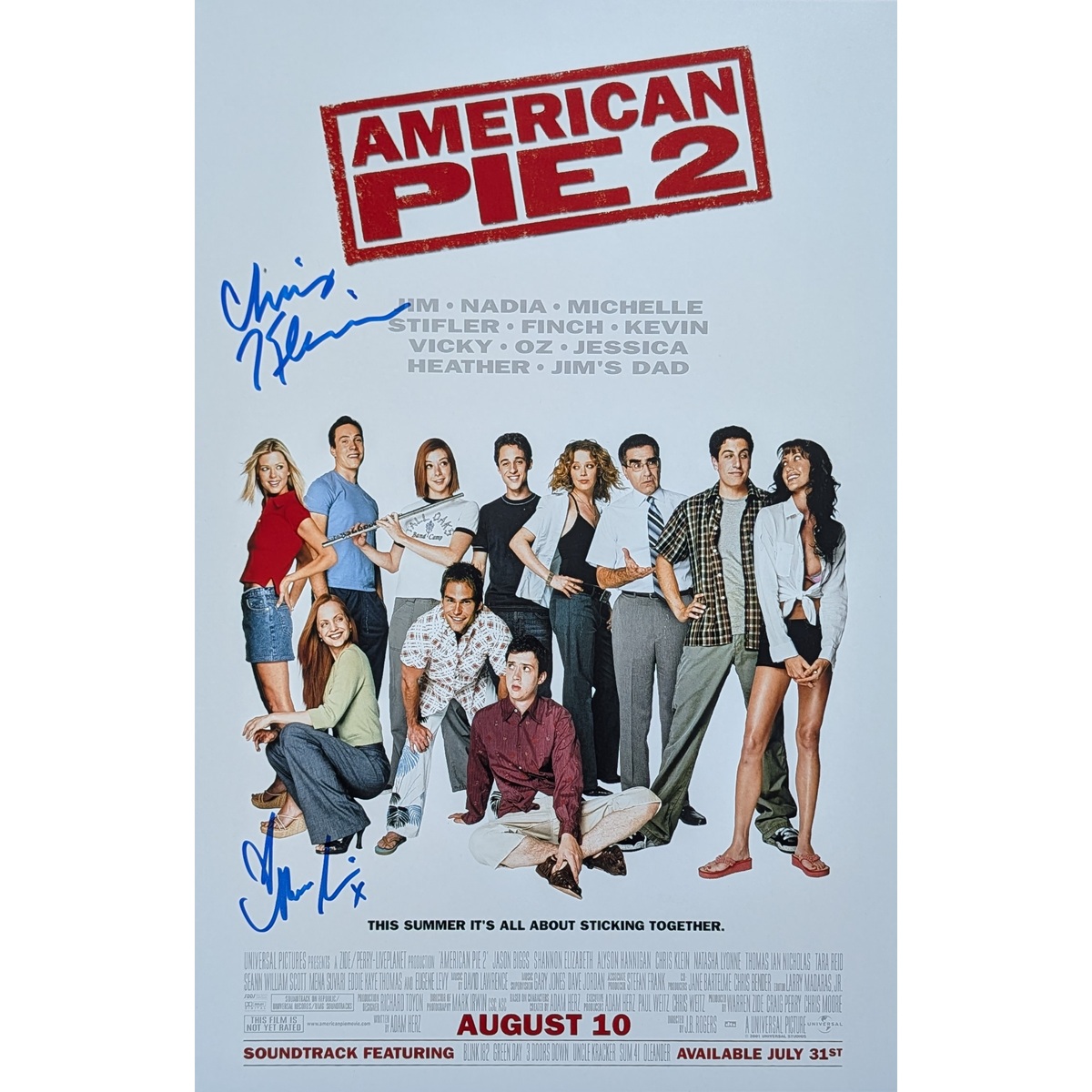 American Pie 2 Cast Signed Mini-Poster 1