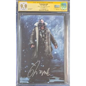 Catwoman #41 Bane photo variant__CGC 9.9 MINT SS__Signed by Tom Hardy w/ "Bane"