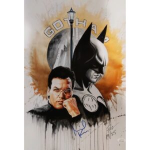 Rob Prior Batman print signed by Michael Keaton