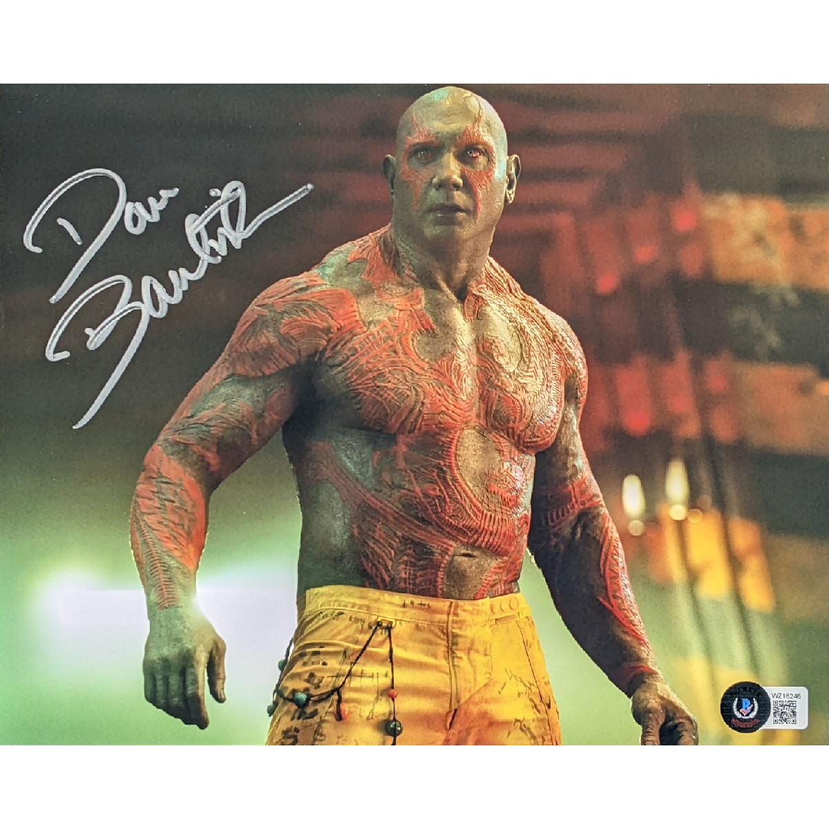 Dave Batista Signed Autographed Glossy 8x10 Photo - Lifetime COA