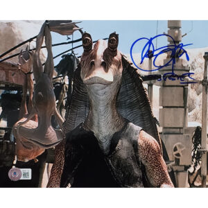 Ahmed Best signed Jar Jar Binks Photo with Jar Jar Binks inscription