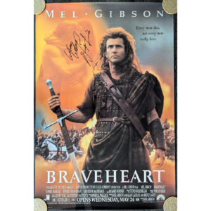 Braveheart Poster 2 Signed by Gibson w Character Name