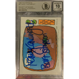Nancy Cartwright Autographed Topps 1990 Simpsons Card #87 BAS Witnessed w/ Character Name