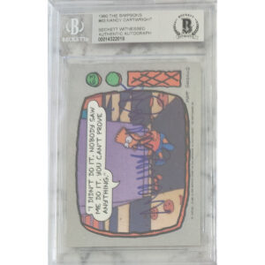 Nancy Cartwright Autographed Topps 1990 Simpsons Card #63 BAS