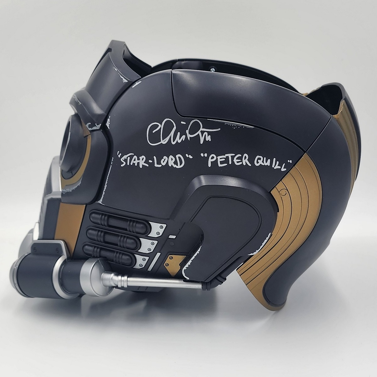 Chris Pratt Autographed Helmet with Starlord and Peter Quill Character Name