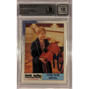 Macaulay Culkin Autographed Topps 1992 Home Alone 2 Card #65 BAS Auto Grade 10