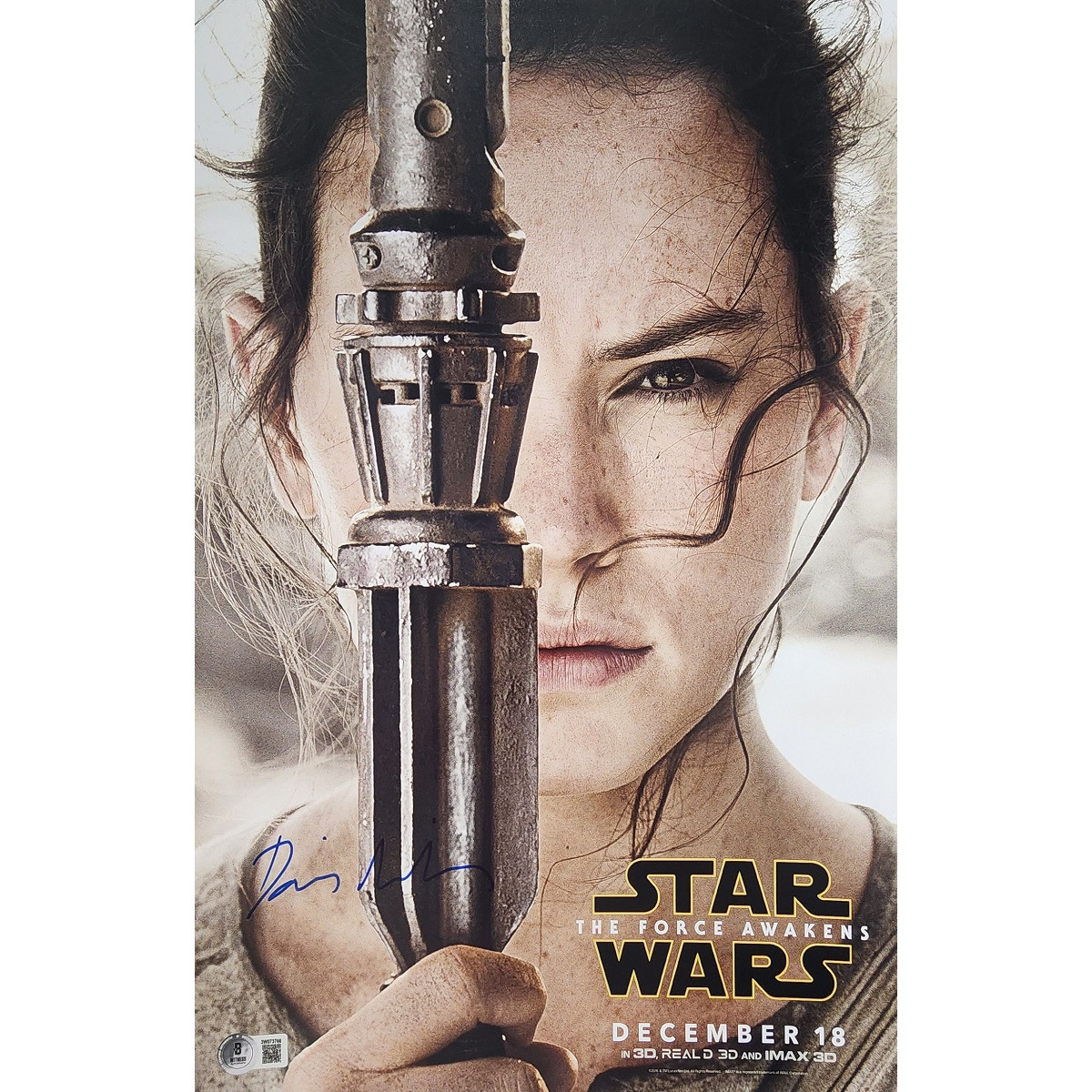 Daisy Ridley Signed Mini-Poster #1 (11x17) - Twin Cities Comics