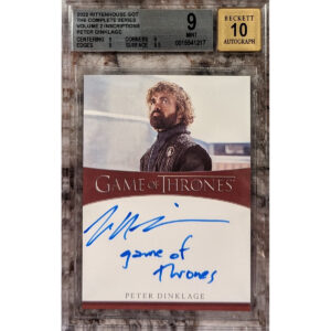 2022 Game of Thrones Complete Series Vol 2 Peter Dinklage Inscription Card