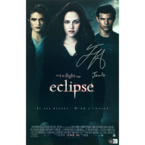Taylor Lautner Signed "Eclipse" Mini-Poster #1 w/ Inscription and BAS (11x17)