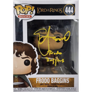 Elijah Wood Signed Frodo Baggins Funko #444 W BAS and Character Name