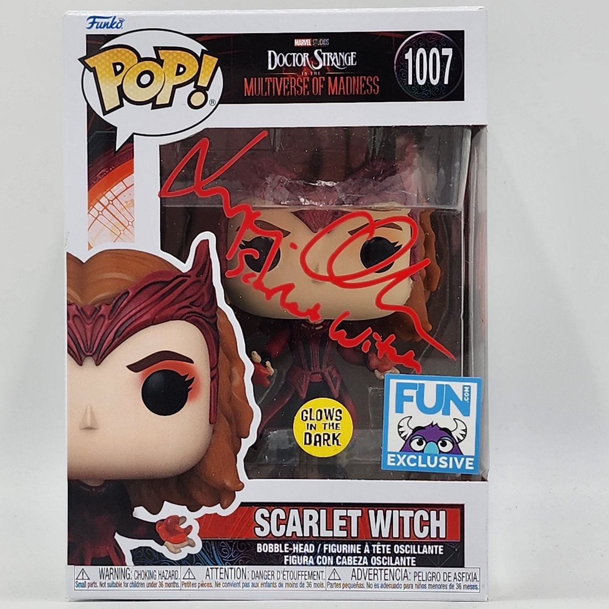 Elizabeth Olsen Autographed Scarlet Witch Funko (1007) w CN