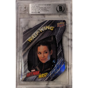 Evangeline Lilly Signed UD #WW12 Card with Wasp inscription