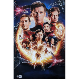 Andrew Garfield signed No Way Home mini poster