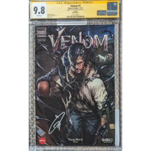 Venom #1 AMC movie variant__CGC 9.8 SS__Signed by Tom Hardy