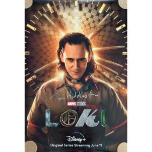 Hiddleston signed Loki poster #1