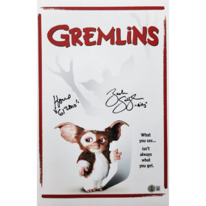 Howie Mandel and Zach Galligan Dual Signed Mini-Poster #1 (11x17) W Gizmo and Billy CN