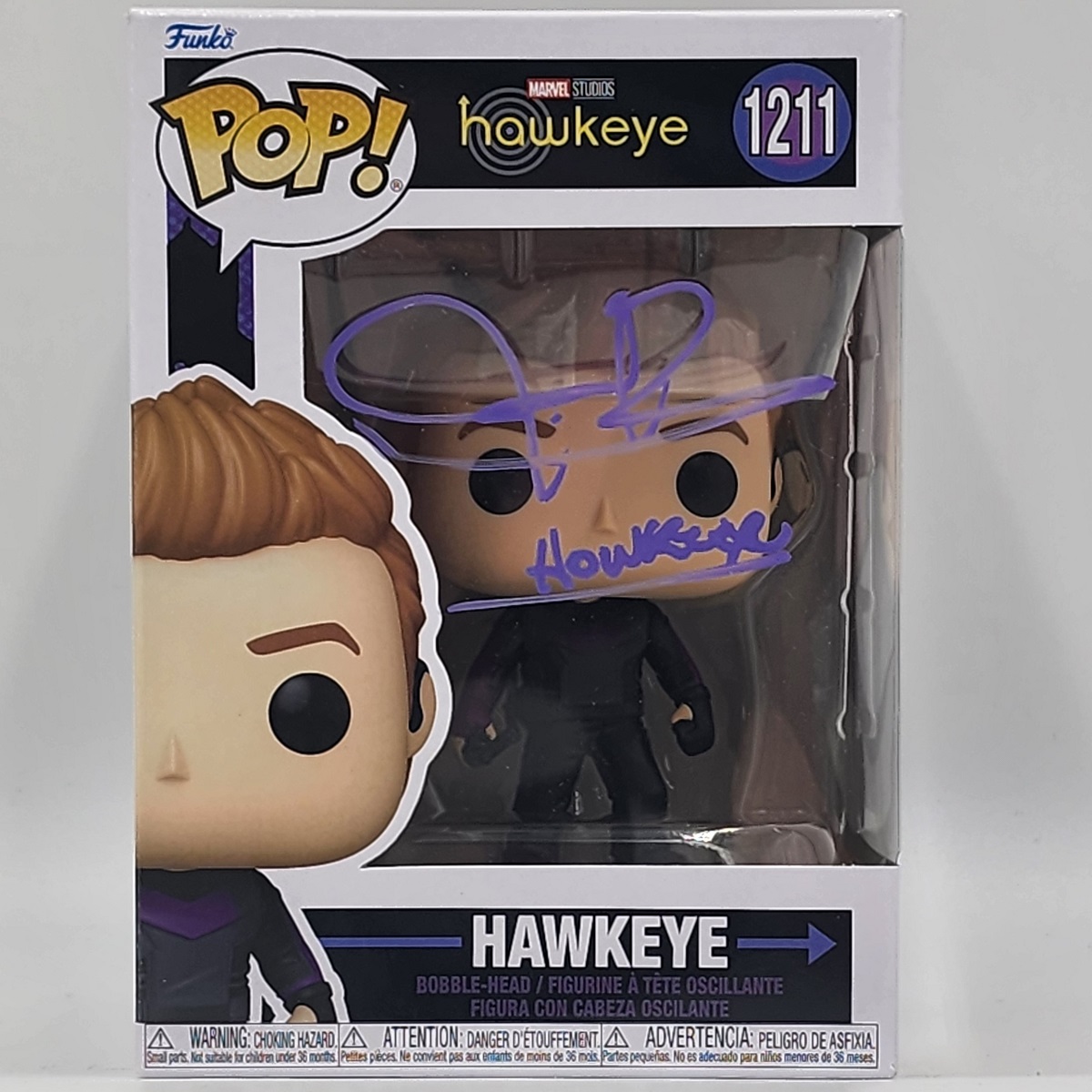 Jeremy Renner Autographed Hawkeye Funko (1211) w Hawkeye