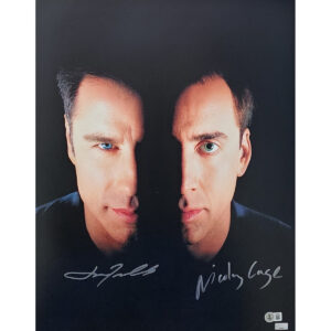 John Travolta and Nicolas Cage Dual Signed Photo #1 (16x20)