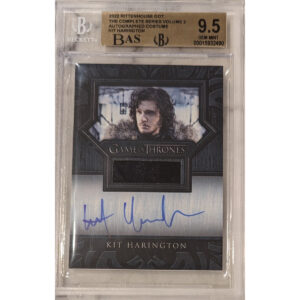 2022 Game of Thrones Complete Series Vol 2 Kit Harington Autographed Relic Card 9.5 GEM MINT