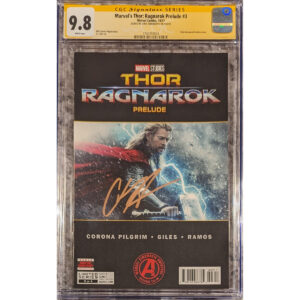 Marvels Thor Ragnarok Prelude #3 CGC 9.8 SS Signed by Chris Hemsworth