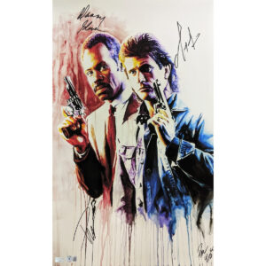 Rob Prior Lethal Weapon Print signed by Danny Glover and Mel Gibson
