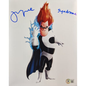 Jason Lee signed Incredibles photo #1 w/ "Syndrome"