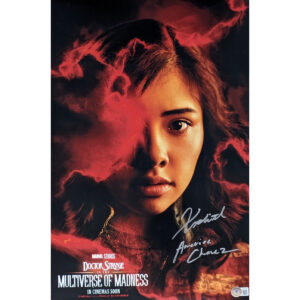 Xochitl Gomez Autographed Multiverse of Madness mini-poster w/ BAS (12x18) with America Chavez inscription