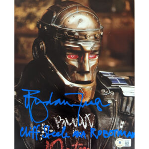 Brendan Fraser signed Doom Patrol photo with Cliff Steele aka Robotman inscription