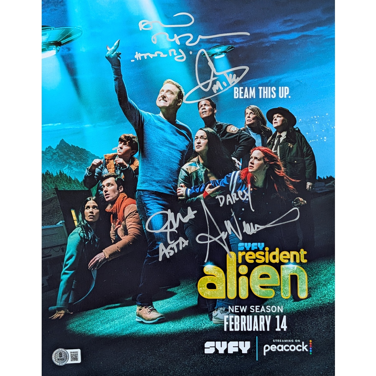 Resident Alien Cast SIgned Photo #1 (11x14) w/ CNs