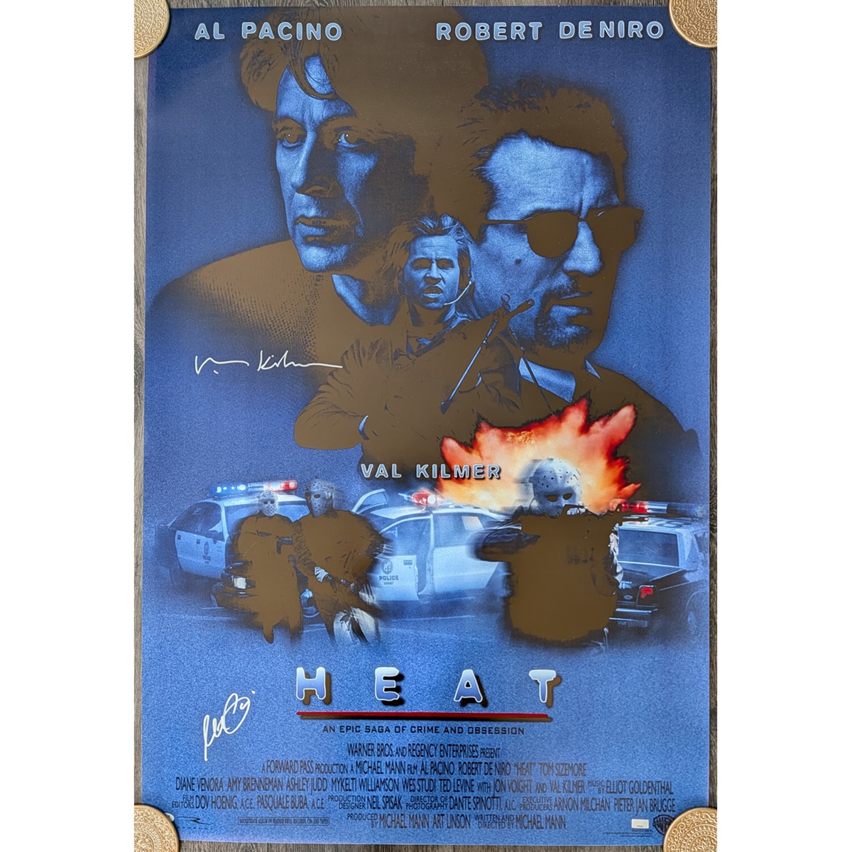 Pacino and Kilmer signed Heat poster