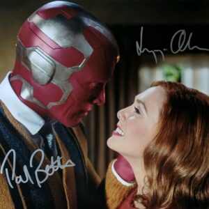 Paul Bettany and Elizabeth Olsen signed WandaVision 11x14 photo with JSA authentication