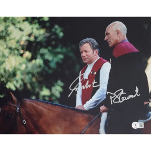 Patrick Stewart and William Shatner Dual Autogrpahed Photo #1 - 11x14