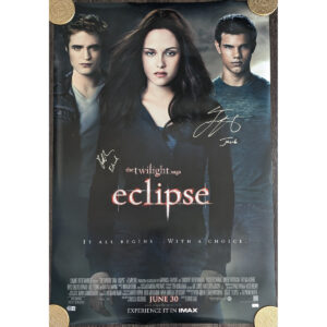 Pattinson-Lautner Signed Ecplise Poster w characters