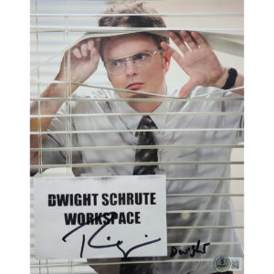 Rainn Wilson Autographed Photo #1 (8x10) in Black w Dwight