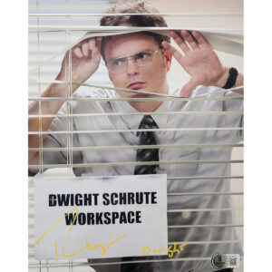 Rainn Wilson Autographed Photo #1 (8x10) w Dwight CN in Yellow
