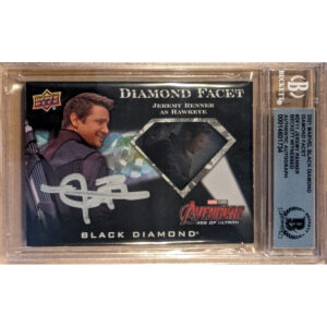 2021 Upper Deck Marvel Black Diamond Jeremy Renner Signed Hawkeye Diamond Facet
