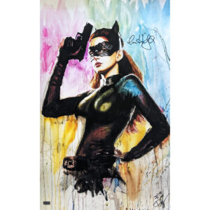 Rob Prior Catwoman print signed by Anne Hathaway