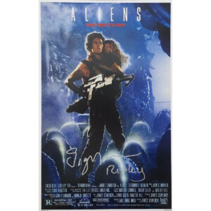 Sigourney Weaver Autographed Mini-Poster #2 (11x17) in Silver w Ripley