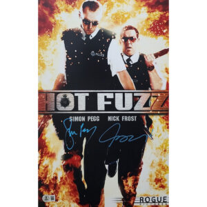 Simon Pegg and Nick Frost Autographed Mini-Poster #3 (11x17) in Blue