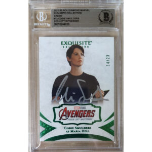 Cobie Smulders Signed 2021 Black Diamond, Exquisite Green #13 BAS witnessed