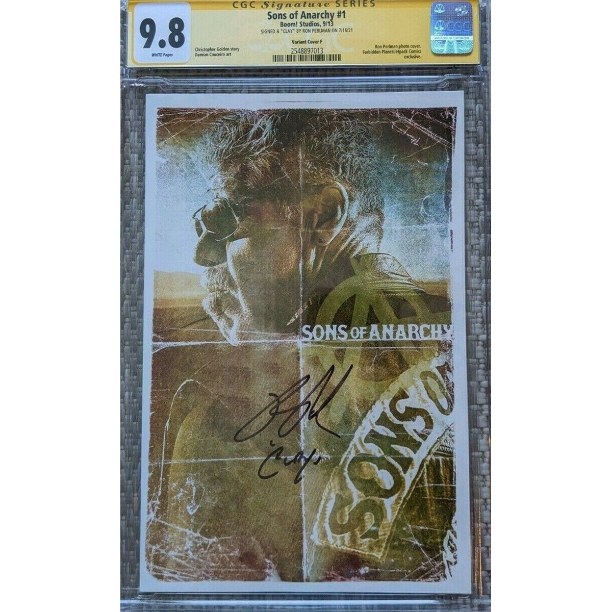 Sons of Anarchy #1 photo variant__CGC 9.8 SS__Signed by Ron
