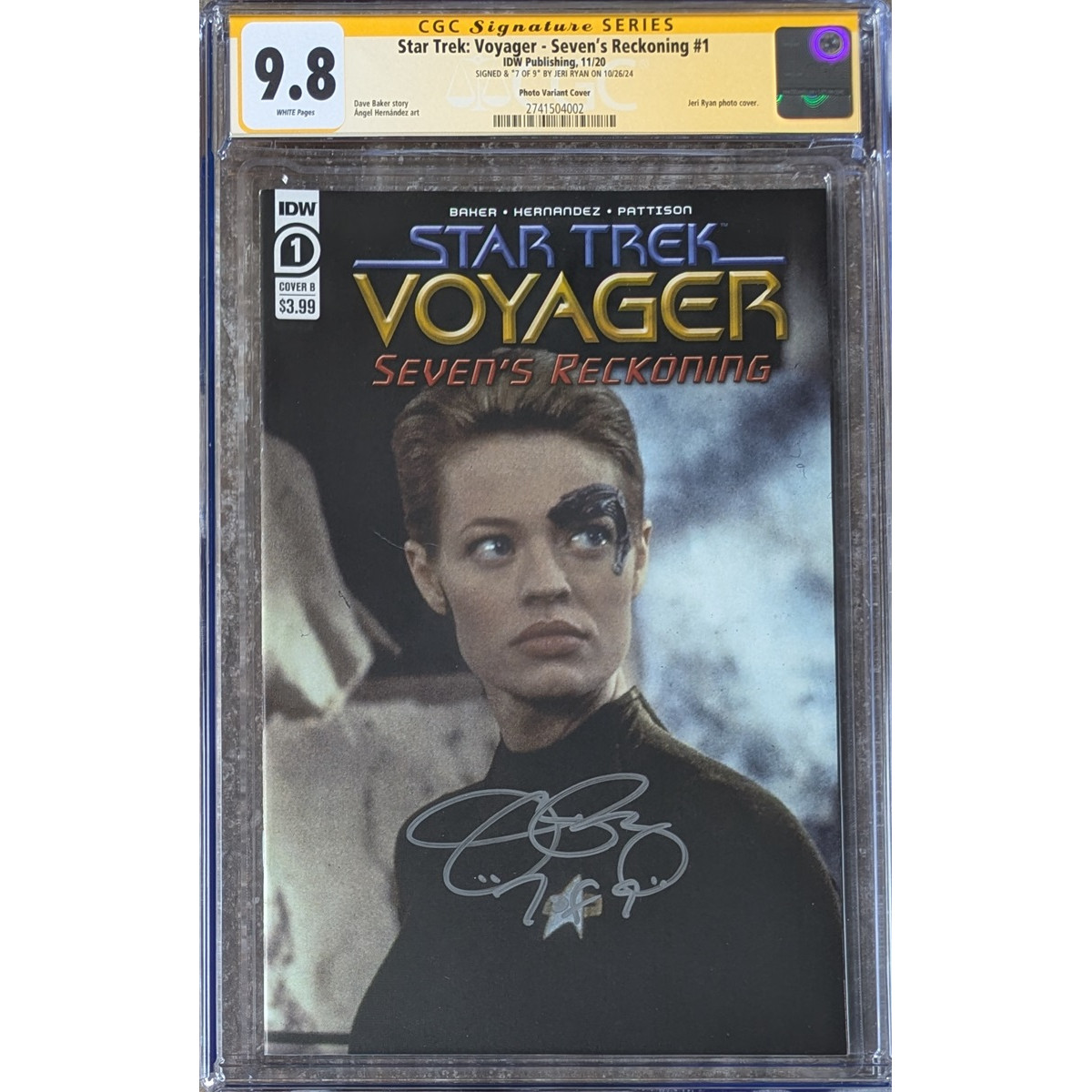 ユンソントレカ7 Star Trek: Voyager - Seven's Reckoning #1__CGC 9.8 SS__Signed by