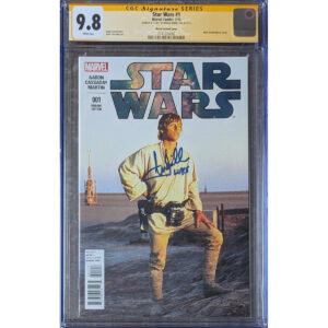 Star Wars #1 photo cover CGC 9.8 Signed by Hamill w Luke