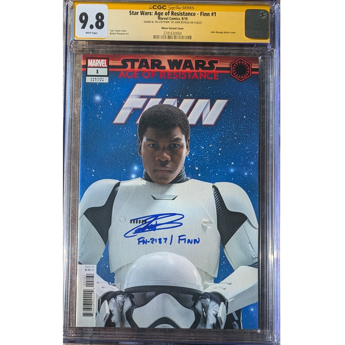 Star Wars age of resistance Fin Signed Boyega