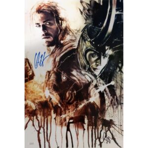 Rob Prior Thor & Loki print signed by Chris Hemsworth