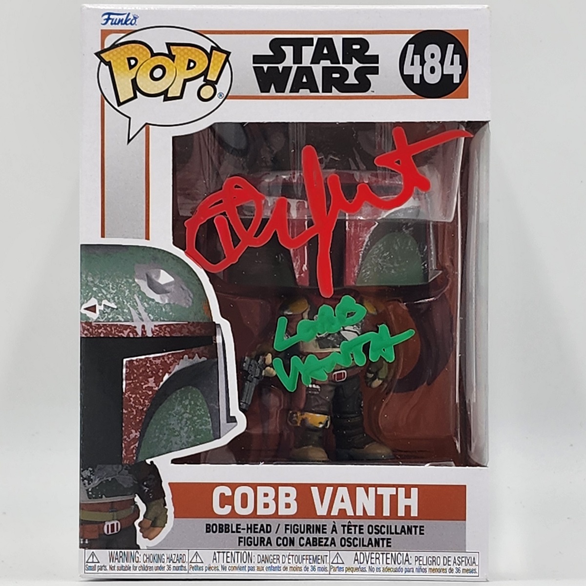 Timothy Olyphant Autographed Cobb Vanth Funko (484) w Character Name