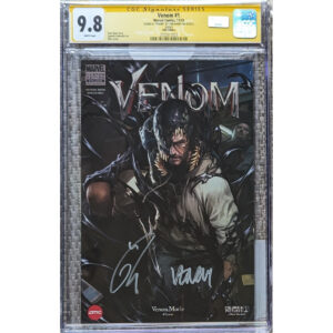 Venom #1 AMC movie variant__CGC 9.8 SS__Signed by Tom Hardy w/ "Venom"