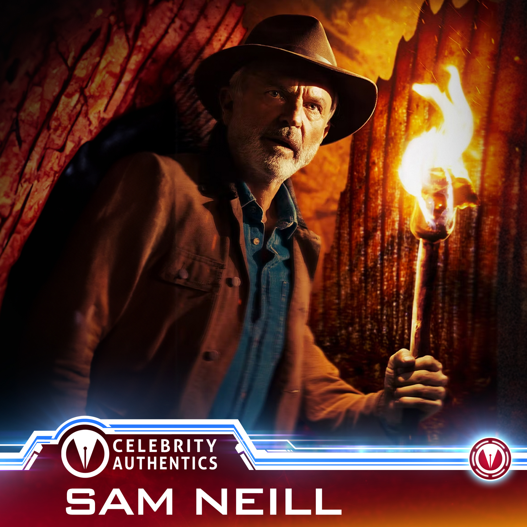 HWC Trading A4 Sam Neill Jurassic Park Gifts Printed Autograph Signed